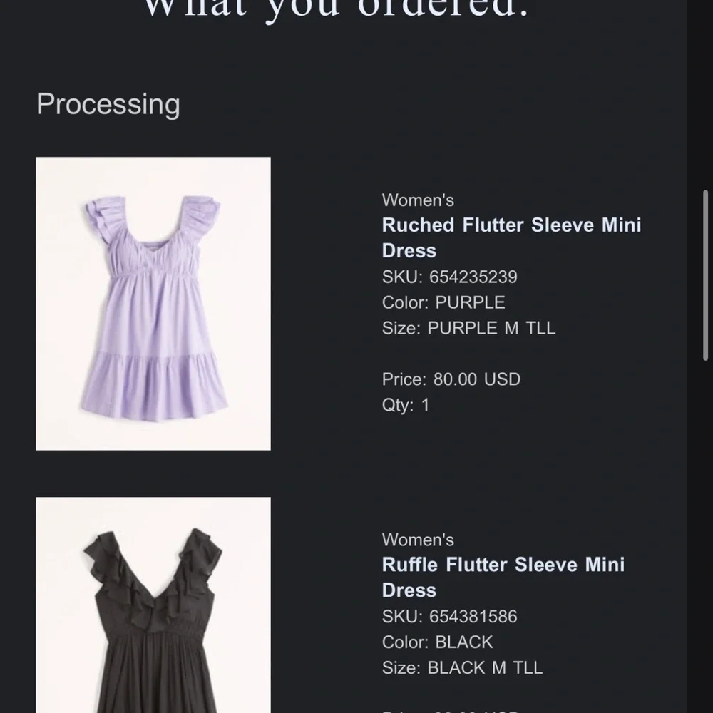 Abercrombie & Fitch Black Ruffle Flutter Sleeve Mini Dress - Picture 5 of 5
